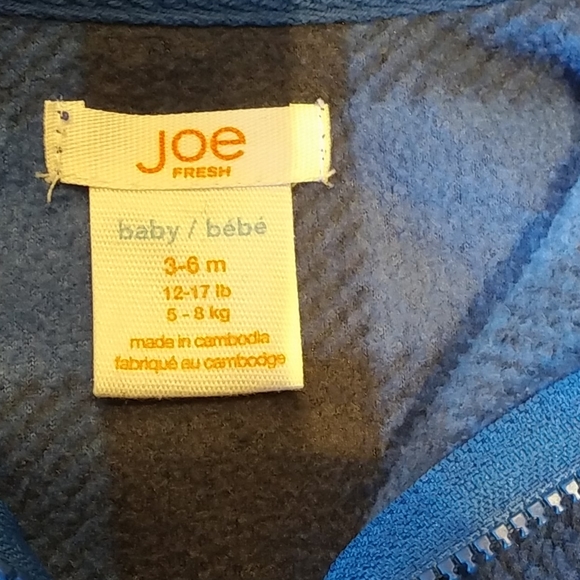 Joe Fresh Blue/Black Plaid Pullover Sweater - Picture 8 of 8